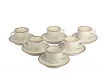 Набор кофейных пар на 6 персон 12 предметов 80мл Porland Seasons Beige бежевый