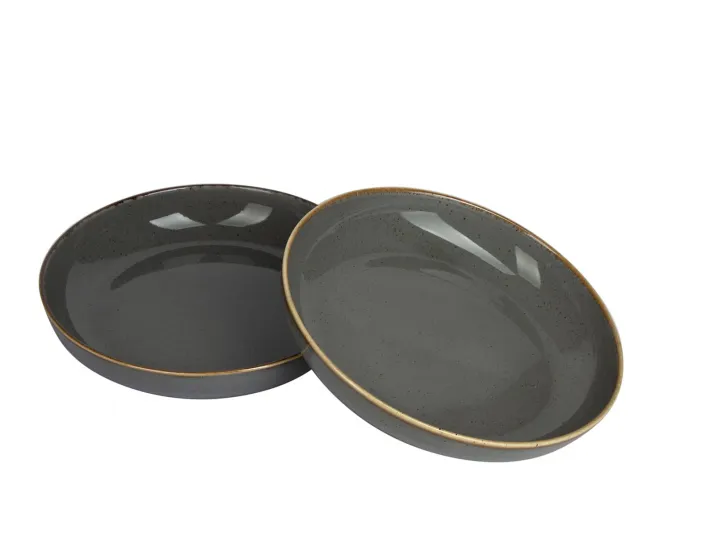 Набор салатников 2шт 22см Porland Seasons Dark Grey тёмно-серый