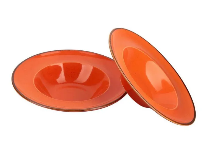 Набор глубоких тарелок для пасты 25 см  500 мл 2шт Porland Seasons Orange оранжевый