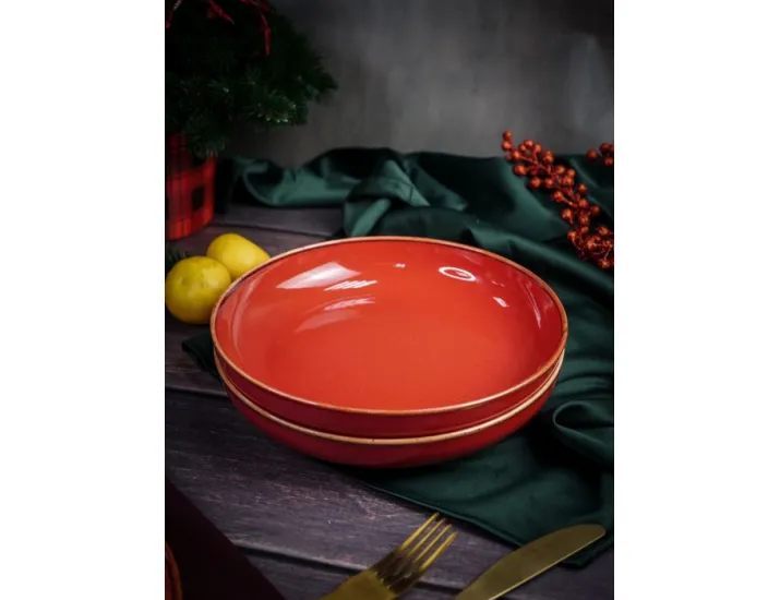 Набор салатников 22 см 2шт 835 мл Porland Seasons Red красный