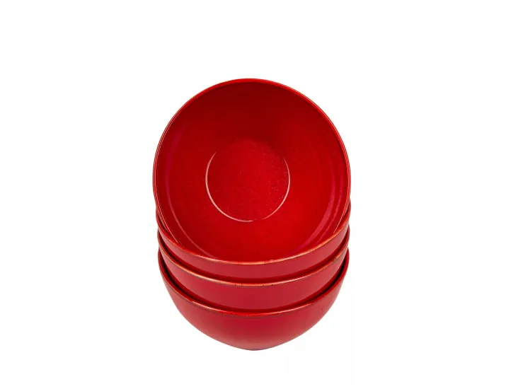 Набор мисок 4шт 14см 500мл Porland Seasons Red красный