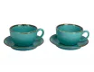 Набор чайных пар на 2 персоны 4 предмета 340мл Porland Seasons Turquoise бирюзовый