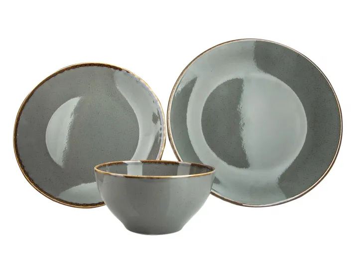 Набор обеденный на 1 персону 3 предмета Porland Seasons dark grey тёмно-серый