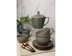 Чайный сервиз на 2 персоны 7 предметов Porland Seasons Dark Grey тёмно-серый