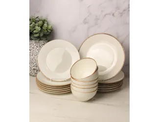 Набор столовой посуды на 6 персон 18 предмета бежевый Porland Seasons Beige бежевый