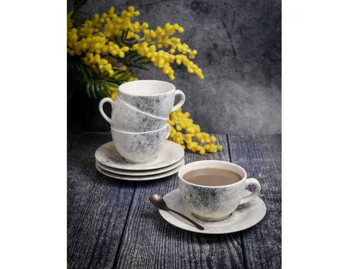 Набор чайных пар 4шт 280мл Porland Smoky