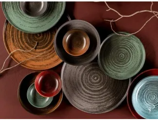 Блюдо овальное 27см Porland LYKKE BROWN коричневый