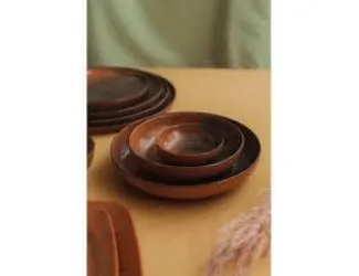 Салатник 22см Porland LYKKE BROWN коричневый