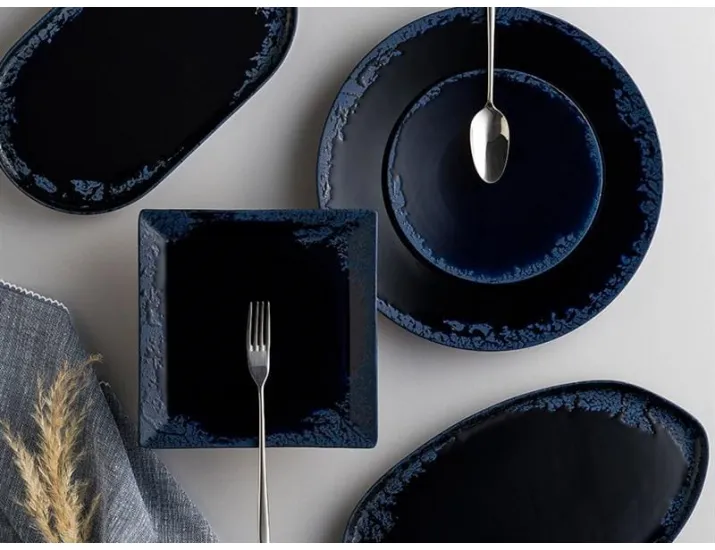 Блюдо-ромб 34см Porland Root Blue