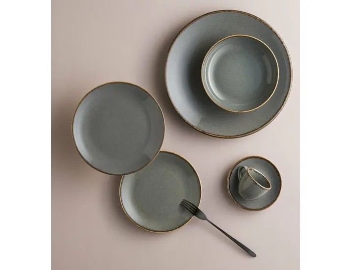 Блюдо 31*18см Porland Seasons Dark Grey тёмно-серый