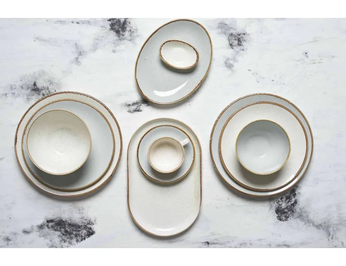 Соусник овальный 7*11см Porland Seasons Grey серый