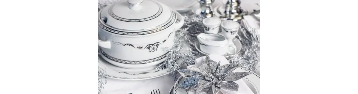 Роза и ленты платина декор 2275 (Savio Firmino) Rudolf Kampf Чехия