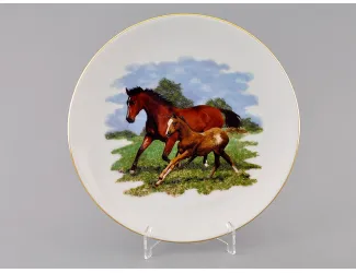 Тарелка мелкая подвесная 24 см Leander Лошади