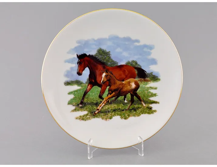 Тарелка мелкая подвесная 24 см Leander Лошади