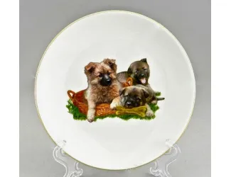 Тарелка мелкая подвесная 19см Домашние любимцы