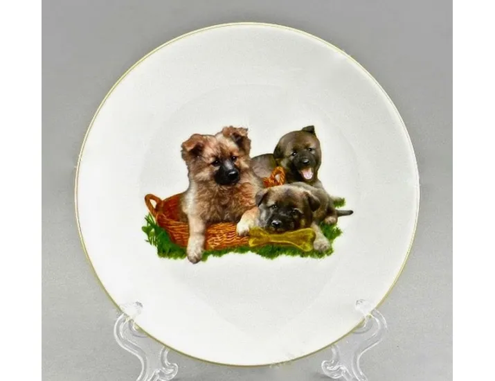 Тарелка мелкая подвесная 19см Домашние любимцы