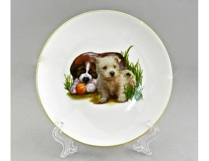 Тарелка мелкая подвесная 19см Домашние любимцы