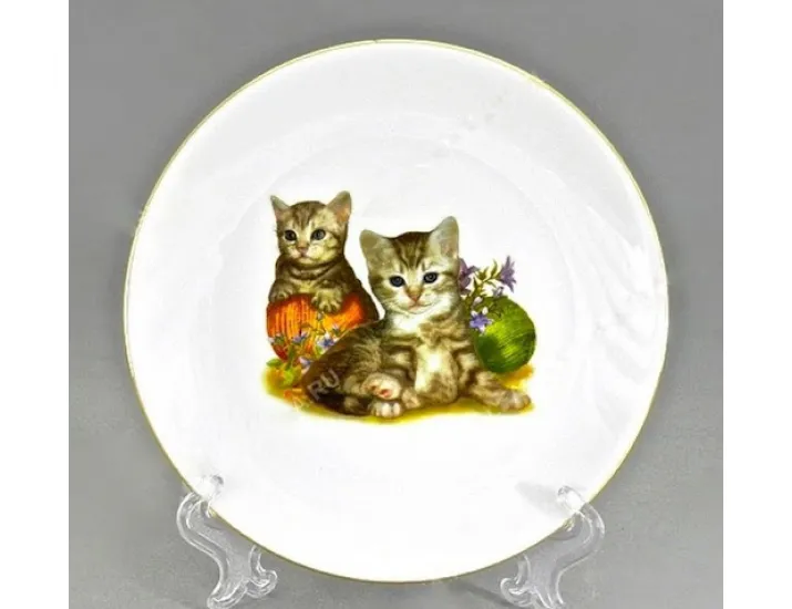 Тарелка мелкая подвесная 19см Домашние любимцы