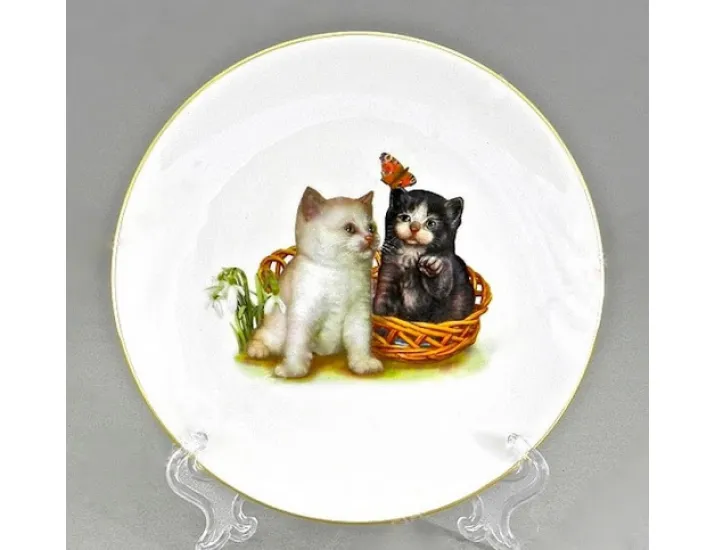 Тарелка мелкая подвесная 19см Домашние любимцы котята
