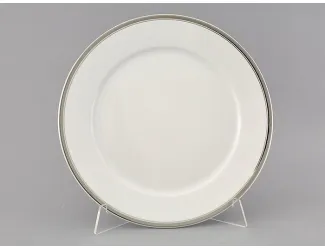 Блюдо круглое мелкое 30см Leander Сабина Отводка платина, декор 0011 02111333-0011