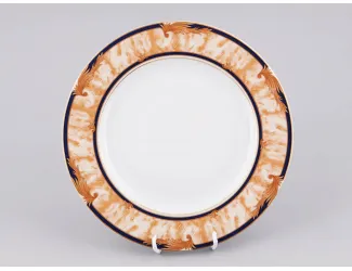 Блюдо круглое мелкое 30см Leander Сабина Мрамор Кобальт декор 0504 02111333-0504