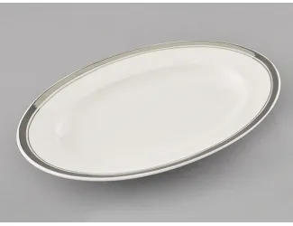 Блюдо овальное 32см Leander Сабина Отводка платина, декор 0011 02111523-0011