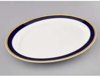 Блюдо овальное 32см Leander Сабина Кобальтовая лента декор 0767 02111523-0767