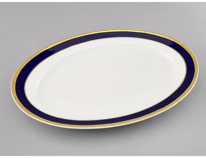 Блюдо овальное 32см Leander Сабина Кобальтовая лента декор 0767 02111523-0767
