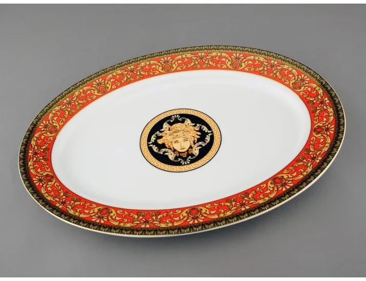 Блюдо овальное 32см Leander Сабина Красна лента (Версаче) декор B979 02111523-B979