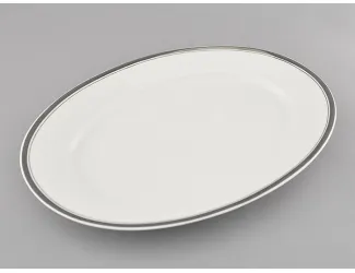 Блюдо овальное 32см Leander Сабина Отводка платина, декор 0011 02111525-0011