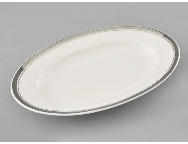 Блюдо для гарнира овальное 22см Leander Сабина Отводка платина