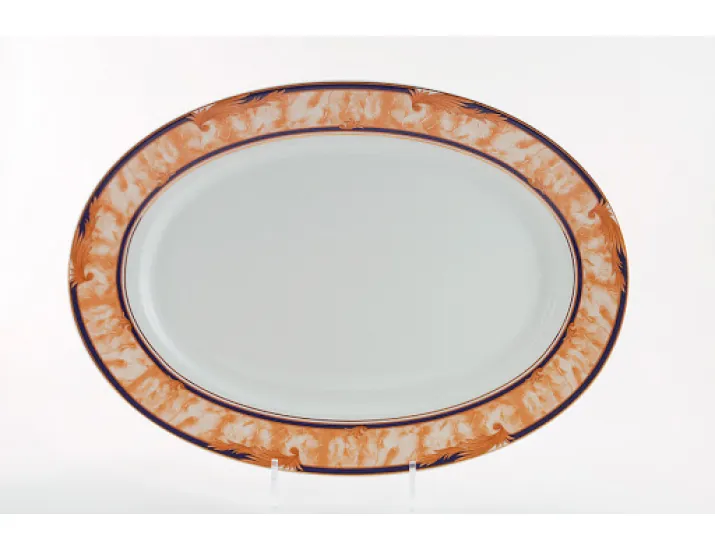 Блюдо для гарнира овальное 22см Leander Сабина Мрамор Кобальт