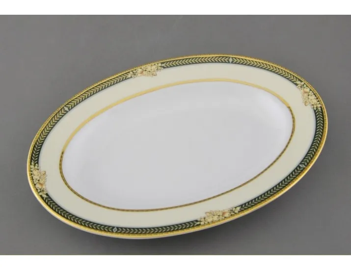 Блюдо для гарнира овальное 22см, Leander Сабина, Фрукты на зелёной ленте