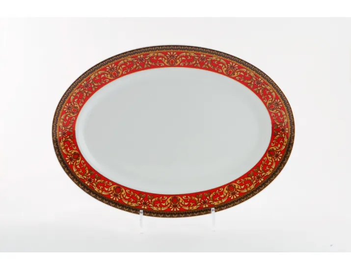 Блюдо для гарнира овальное 22см Leander Сабина Красная лента декор 0979 02111735-0979