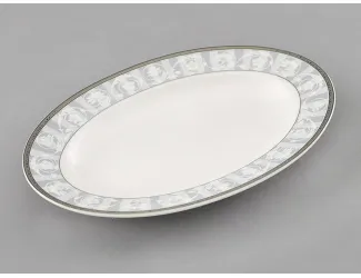 Блюдо для гарнира овальное 22см Leander Сабина Серый орнамент декор 1013 02111735-1013