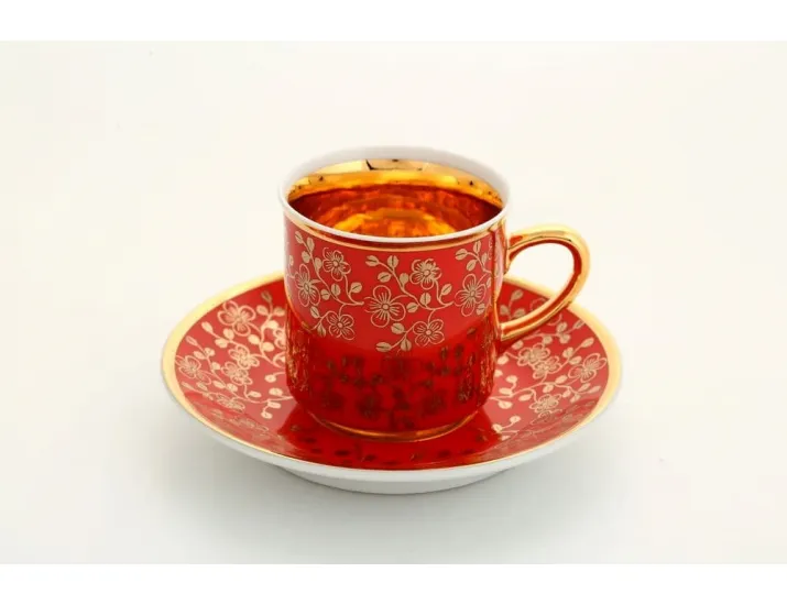 Кофейная пара 100мл Leander Виндзор 02120413-F341 красная