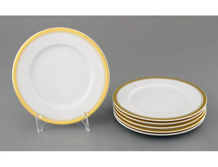 Набор тарелок десертных 6шт 17см Leander Сабина Отводка золото декор 0511