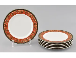 Набор тарелок десертных 6 шт 17см Leander Сабина Красна лента декор 0979