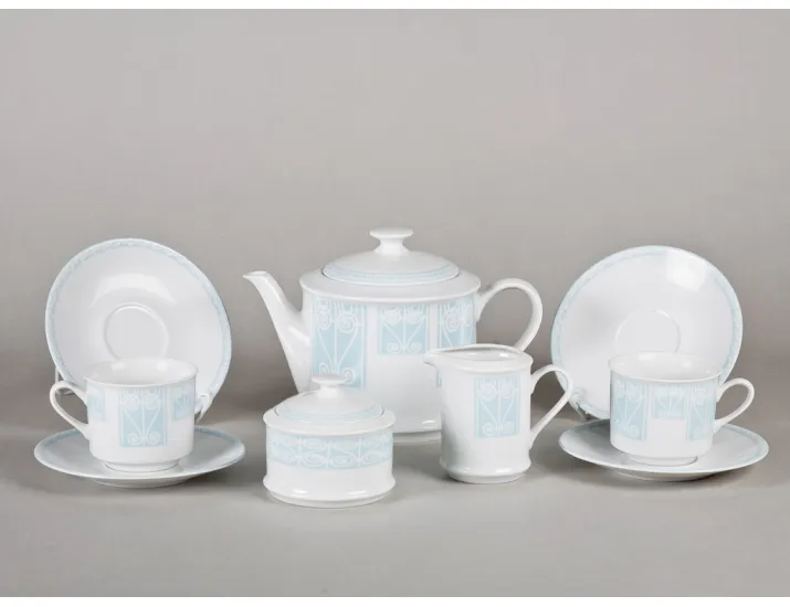 Сервиз чайный 15 предметов 6 персон Leander Сабина Голубой орнамент 02160725-242C