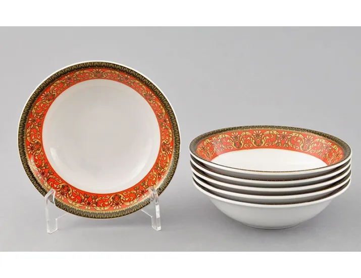 Набор салатников 6шт 13см Leander Сабина Красна лента декор 0979 02161411-0979