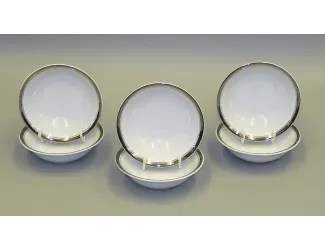 Набор салатников 6шт 16см Leander Сабина Отводка платина, декор 0011 02161413-0011