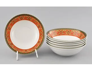 Набор салатников 6шт 16см Leander Сабина Красна лента декор 0979 02161413-0979