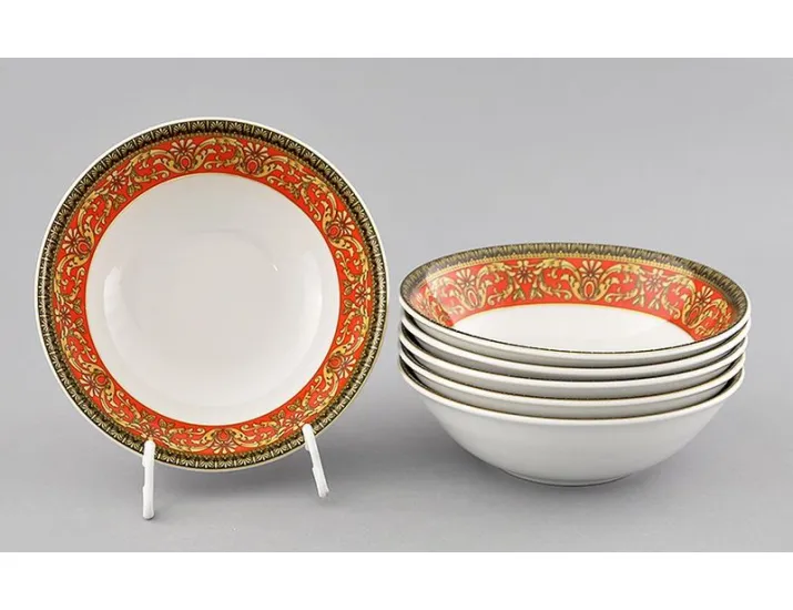 Набор салатников 6шт 16см Leander Сабина Красна лента декор 0979 02161413-0979