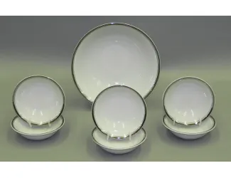 Набор салатников 7 предметов Leander Сабина Отводка платина, декор 0011 02161416-0011