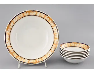 Набор салатников 7 предметов Leander Сабина Мрамор кобальт декор 0504 02161416-0504