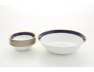 Набор салатников 7 предметов Leander Сабина Кобальтовая лента декор 0767