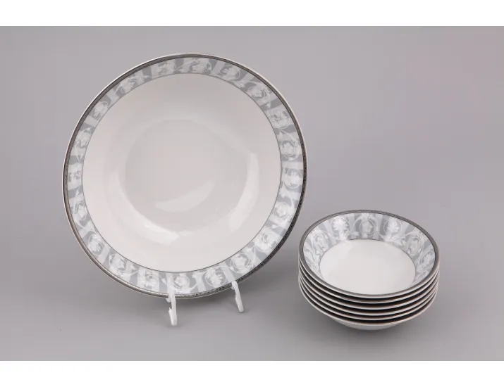 Набор салатников 7 предметов Leander Сабина Серый орнамент декор 1013 02161416-1013