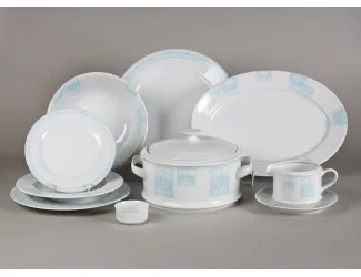 Сервиз столовый 25 предметов 6 персон Leander Сабина Голубой орнамент 242C