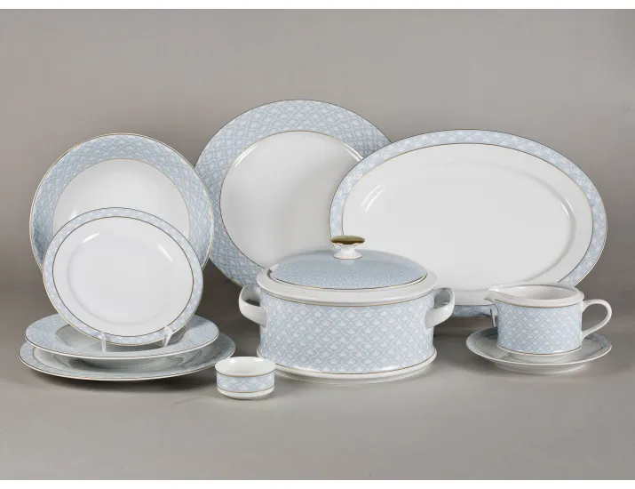 Сервиз столовый 25 предметов 6 персон Leander Сабина Синее плетение 243B 02162021-243B