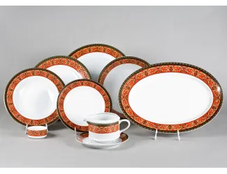 Сервиз столовый на 6 персон 24предмета Leander Сабина Красна лента декор 0979 02162124-0979